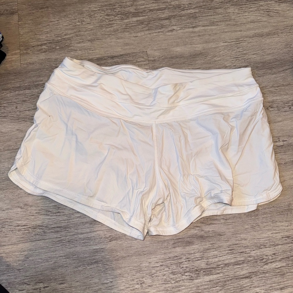 Lululemon speed up 4” shorts white